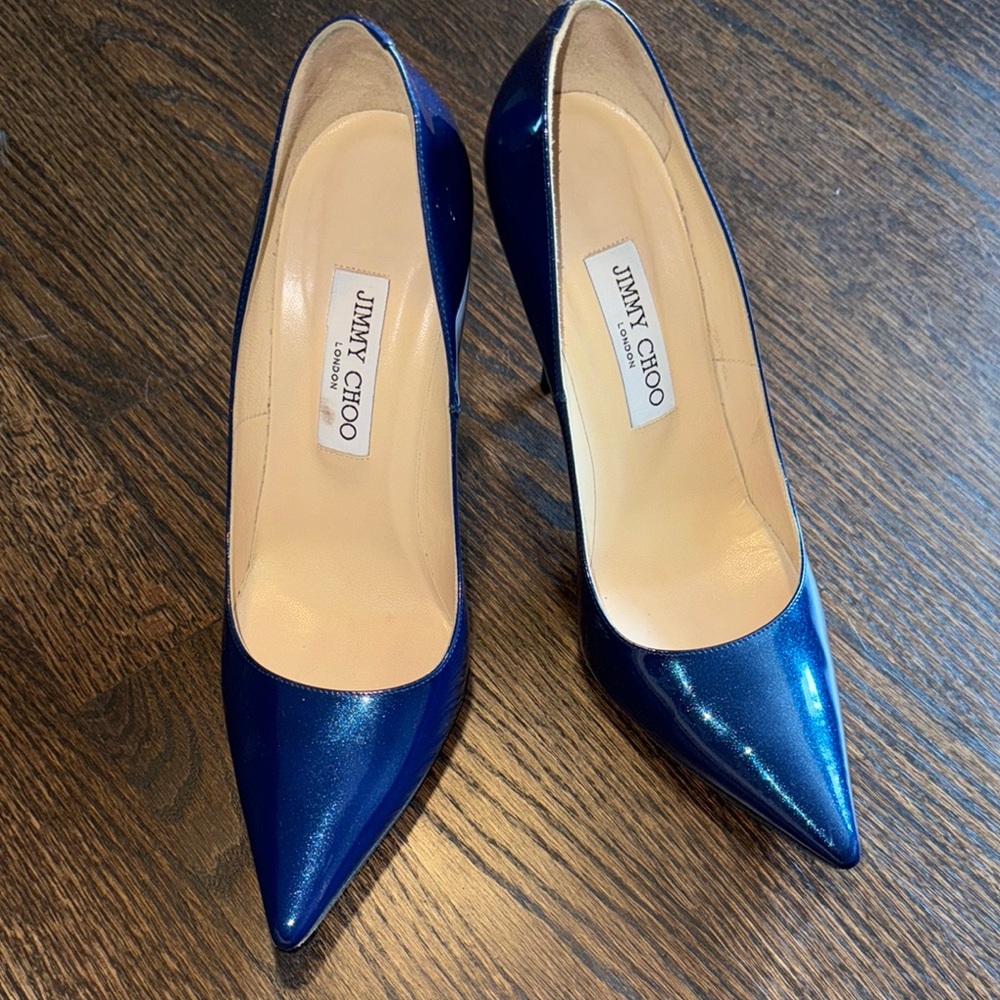 Jimmy Choo Shimmering Blue Heels
